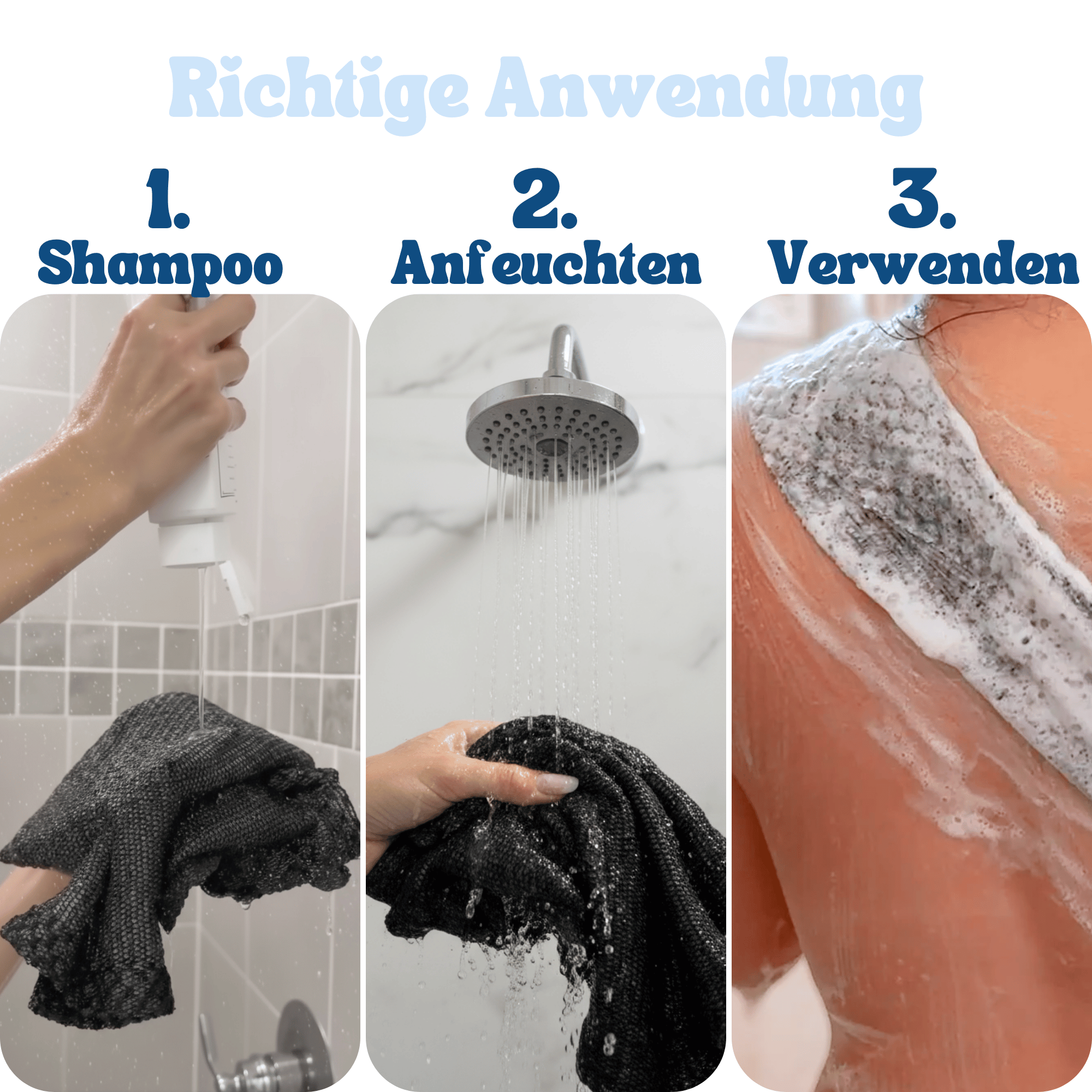 Ionized™ Peeling Duschtücher - Full Routine