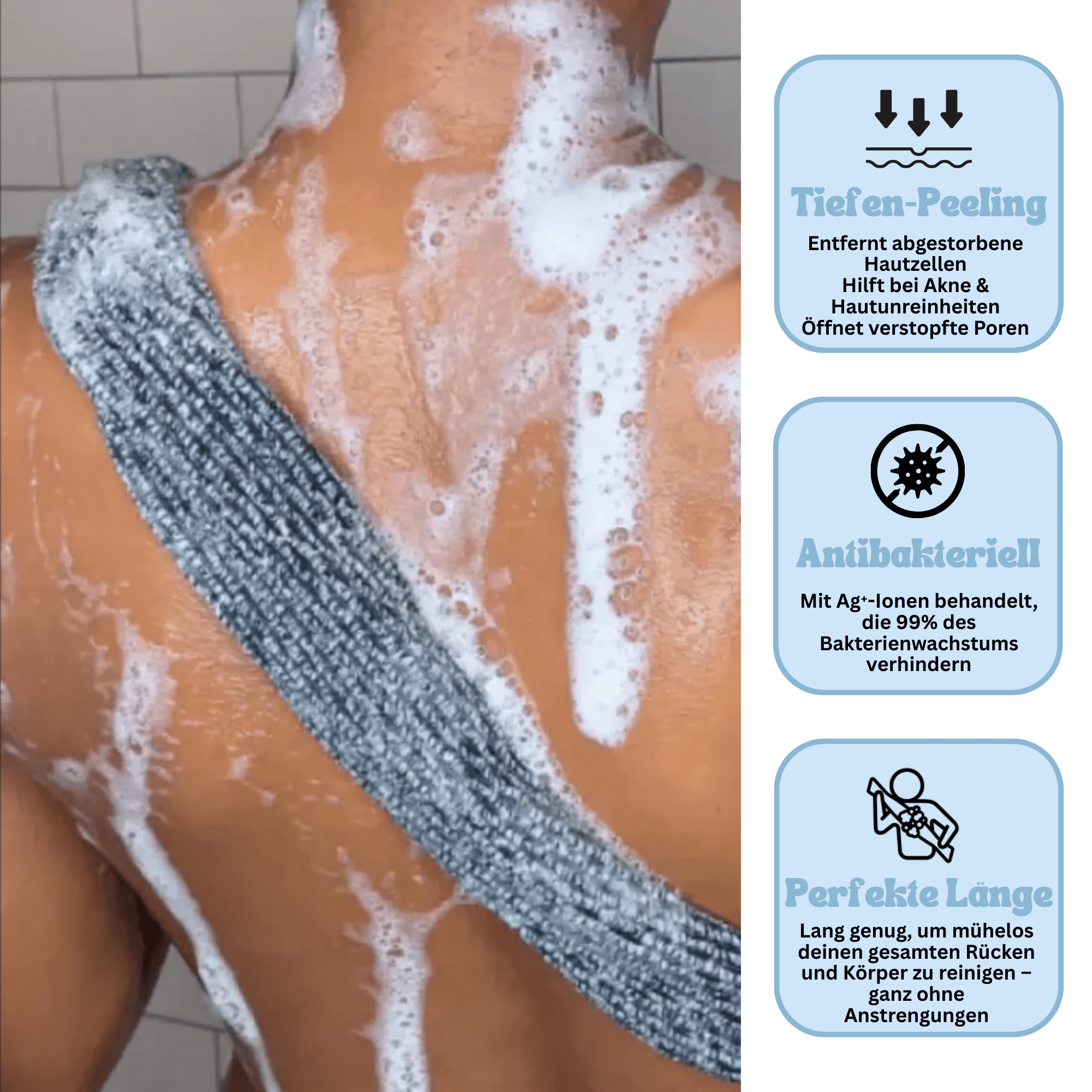 Ionized™ ClearSkin Peeling Duschtuch - Full Routine