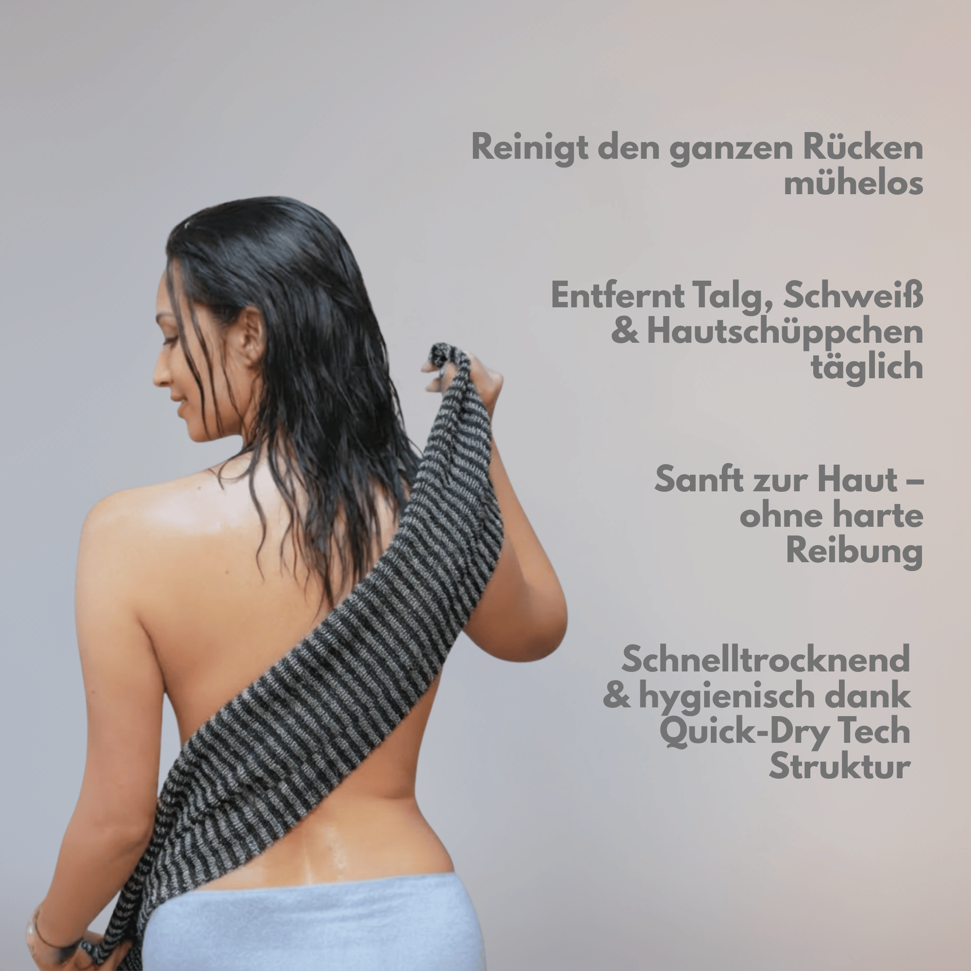 Ionized™ Peeling Duschtuch - Trockene & Unreine Haut